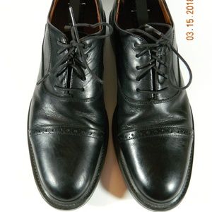 Johnston-amp-Murphy-Black-Cap-toe-Oxfords-Size-10